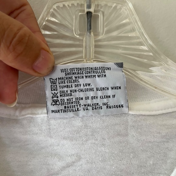 Lee Vintage Sz L 90s Cotton Cartoon White Crew Neck Tee Shirt NEW‎ Pullover - Picture 6 of 6